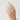 Model wearing Solitaire Wedding Ring in White Gold