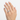 Model wearing Solitaire Wedding Ring in Platinum